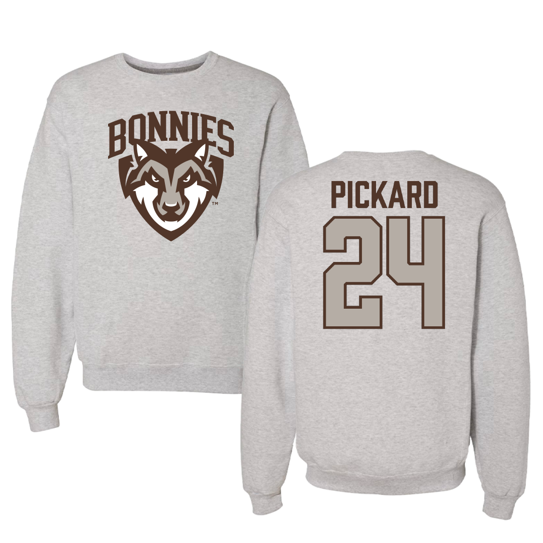 St. Bonaventure University Soccer Gray Crewneck - #24 Kristin Pickard