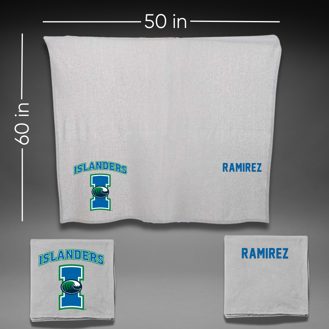 Texas A&M University-Corpus Christi Golf Gray Blanket - Lucia Ramirez