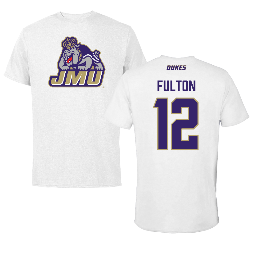 James Madison University Softball White Tee - #12 Lauren Fulton