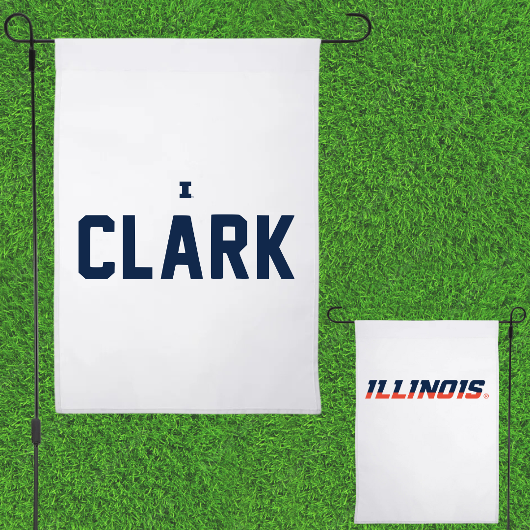 University of Illinois TF and XC White Garden Flag - Dystonae Clark