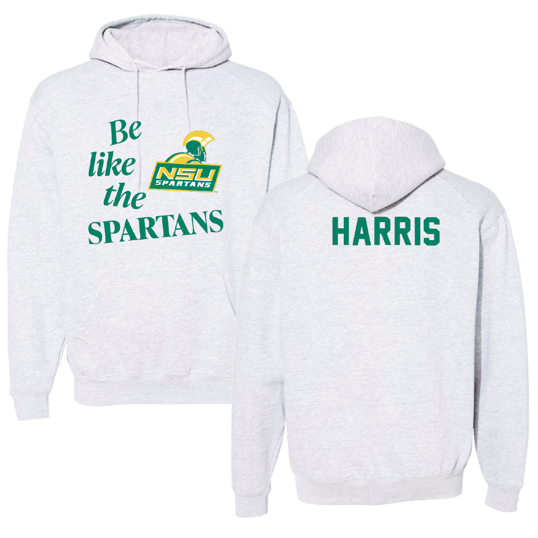 Norfolk State University TF and XC Light Gray Be Like Us Hoodie - Armani Harris