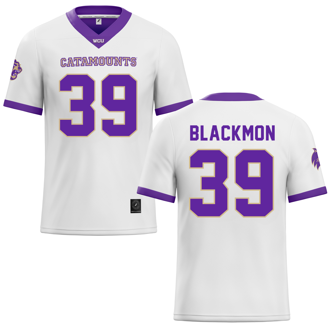 Western Carolina University White Football Jersey - #39 Brayden Blackmon