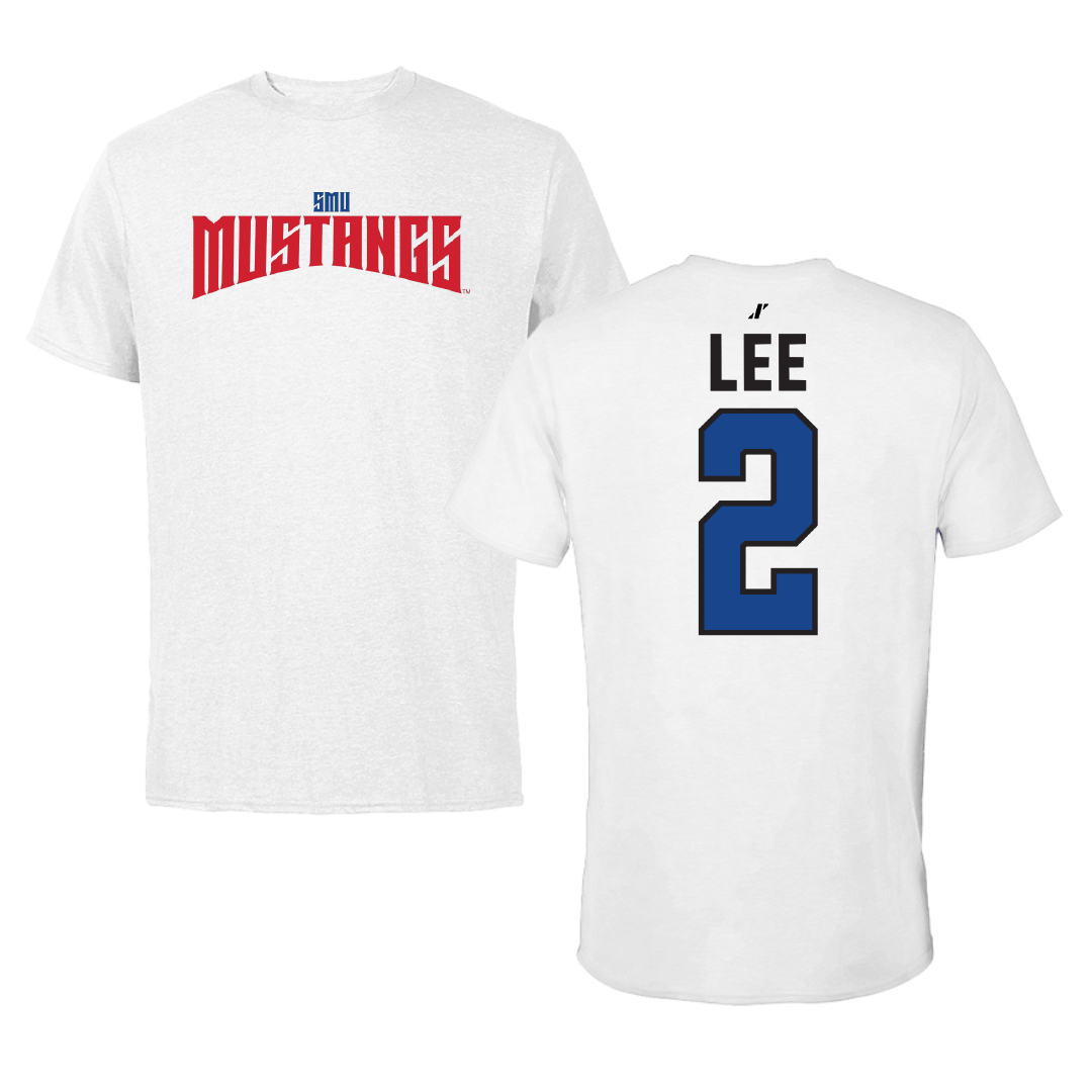 Southern Methodist University Soccer White Classic Tee - #2 Kaya Lee