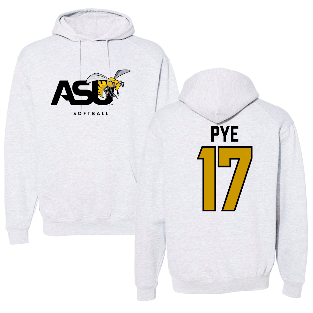 Alabama State University Softball Gray Hoodie - #17 Ashley Pye