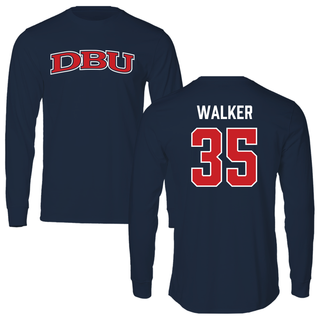 Dallas Baptist University Soccer Navy DBU Performance Long Sleeve - #35 Lauren Walker