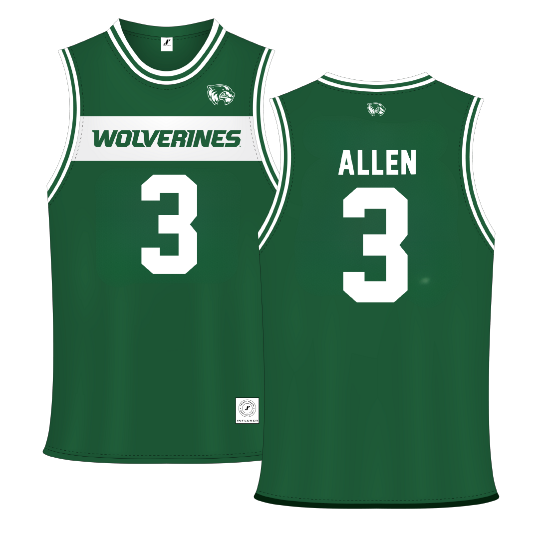 Utah Valley University Green Basketball Jersey - #3 Drake Allen