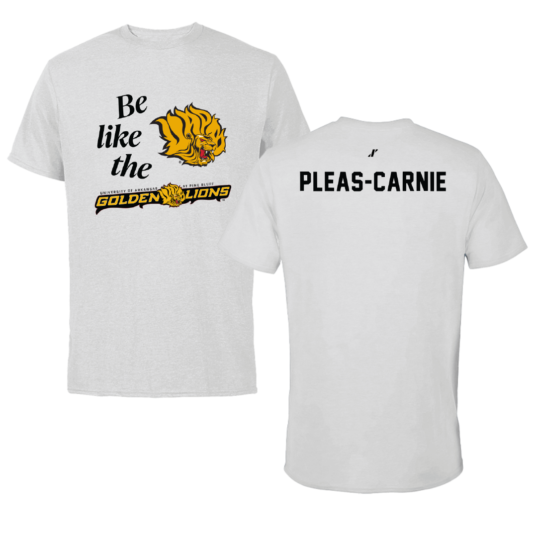 University of Arkansas-Pine Bluff TF and XC Light Gray Be Like Us Tee - Akili Pleas-Carnie