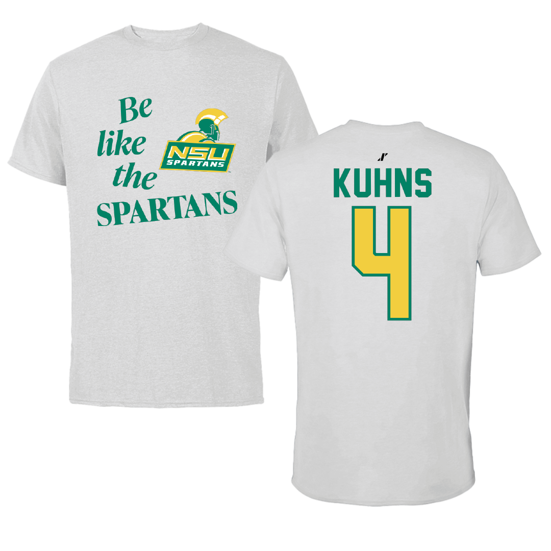 Norfolk State University Football Light Gray Be Like Us Performance Tee - #4 Otto Kuhns