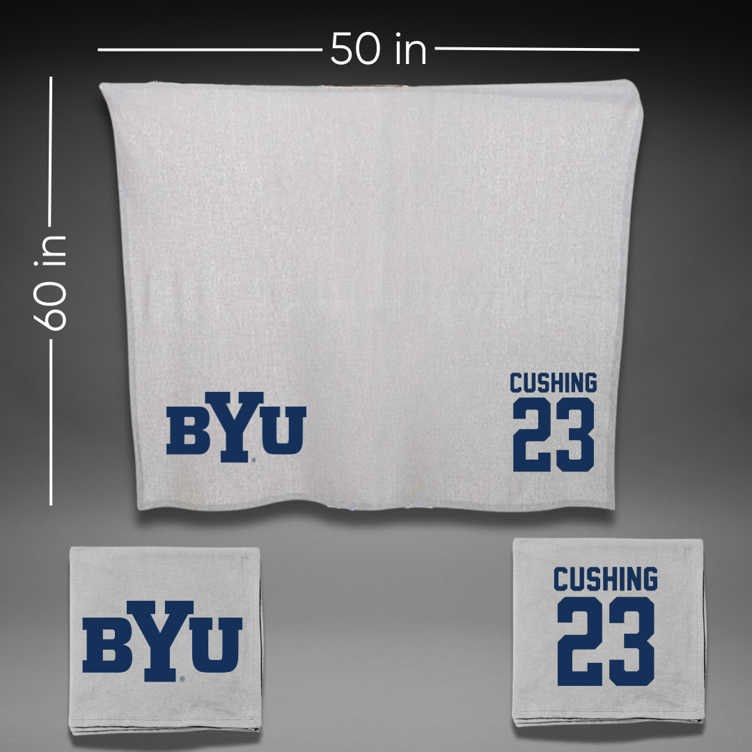 Brigham Young University Baseball Gray Blanket - #23 Stone Cushing