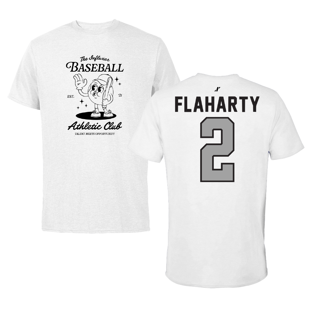 Baseball White Influxer Athletic Club Tee - #2 Matt Flaharty