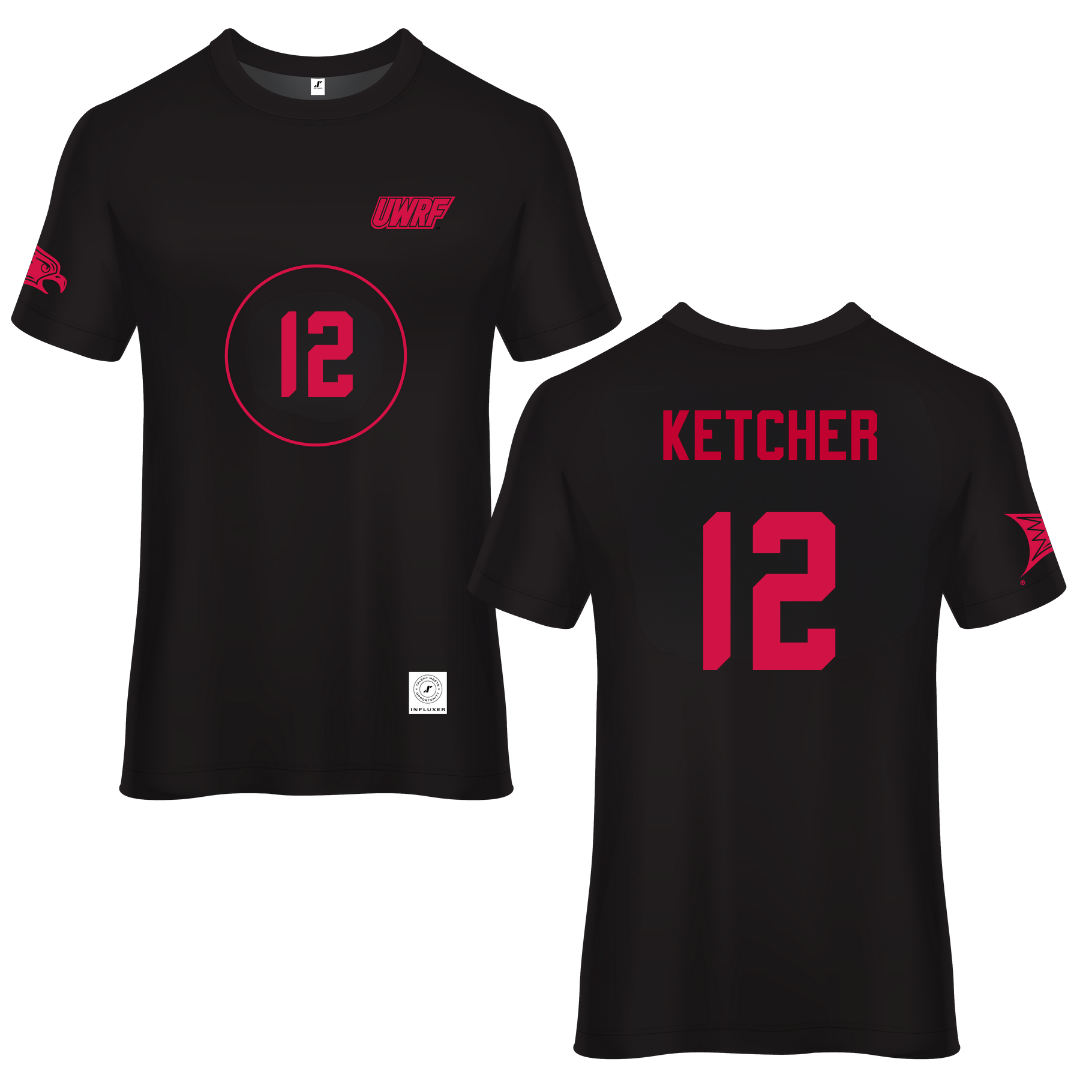 University of Wisconsin-River Falls Black Soccer Jersey - #12 Ellie Ketcher