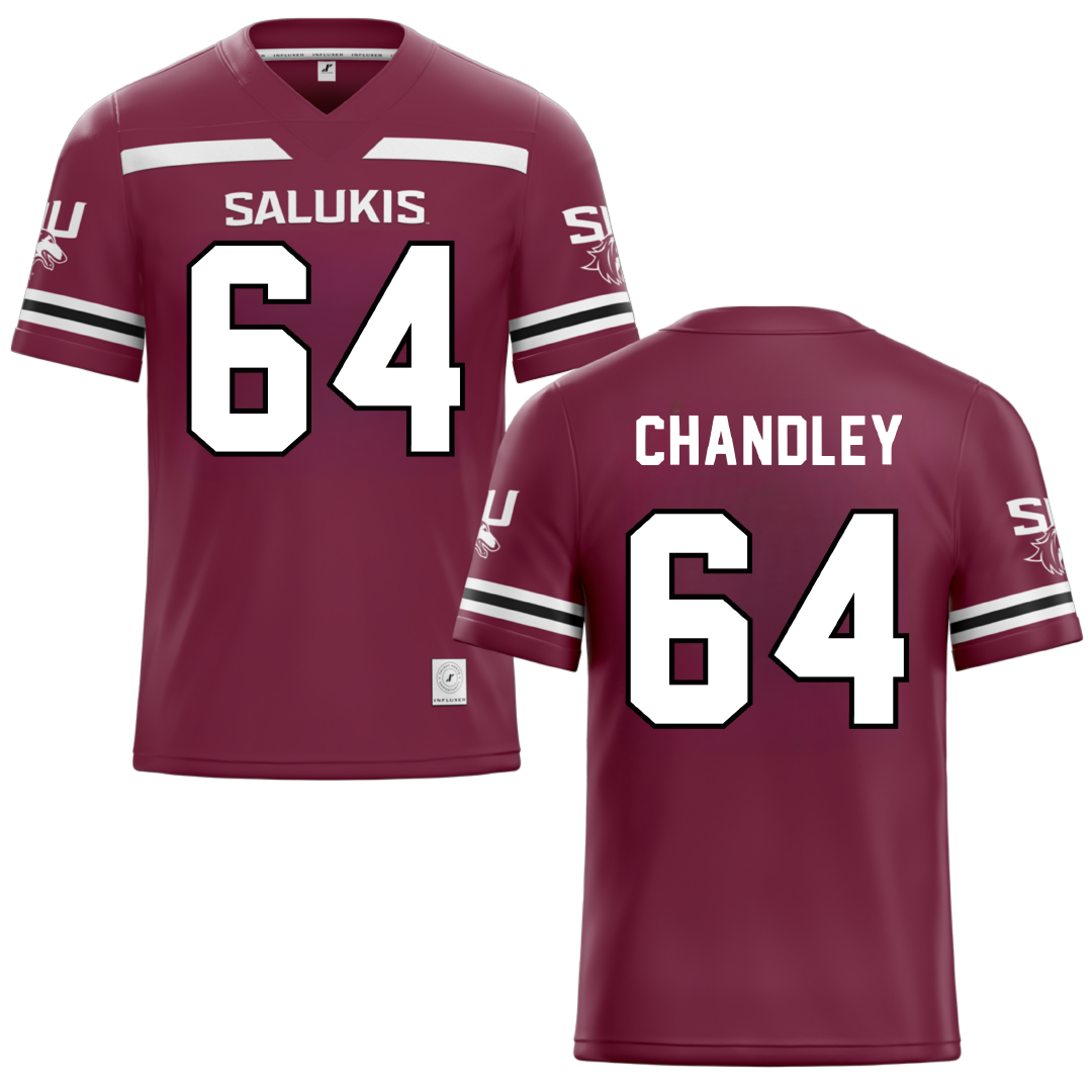 Southern Illinois University at Carbondale Maroon Football Jersey - #64 Ryan Chandley