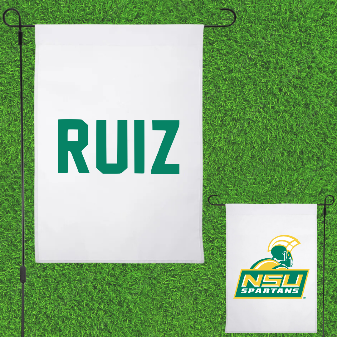 Norfolk State University Tennis White Garden Flag - Laura Ruiz