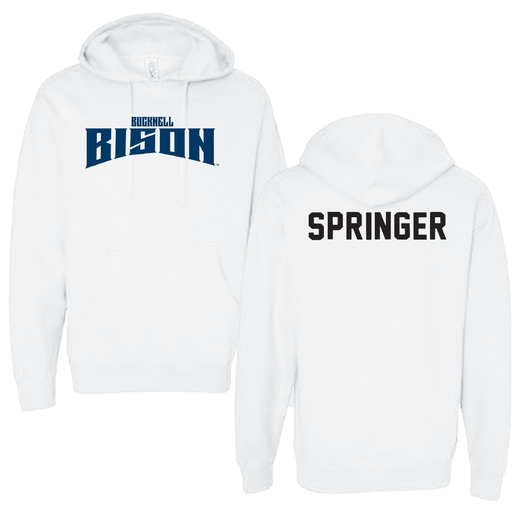 Bucknell University Wrestling White Classic Hoodie - Nolan Springer