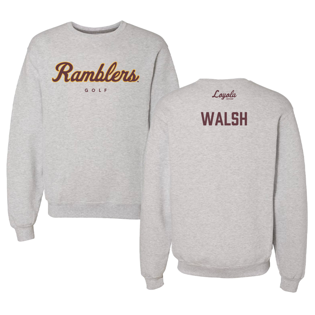 Loyola University-Chicago Golf Gray Crewneck - Zach Walsh