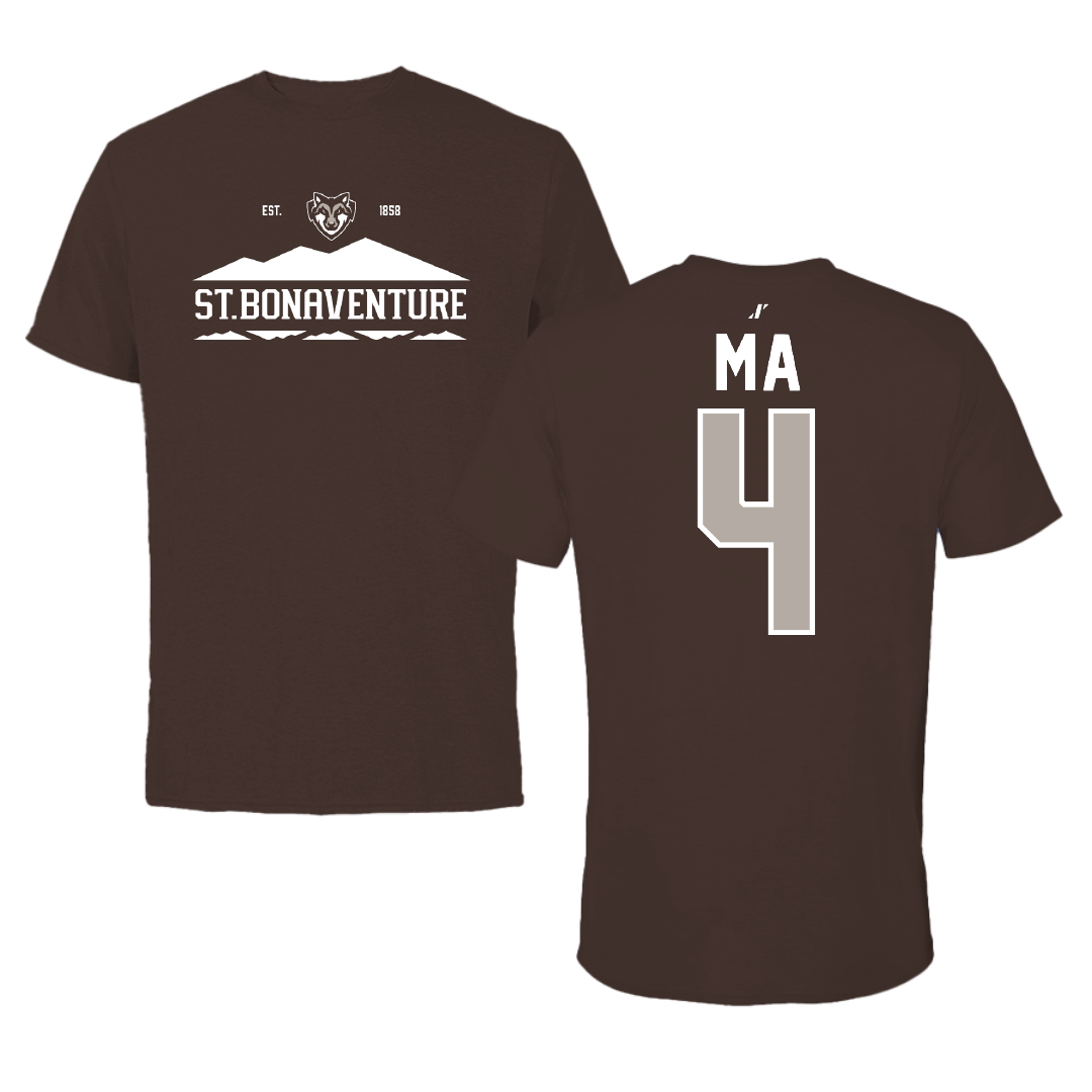 St. Bonaventure University Soccer Brown General Tee - #4 Lilly Ma