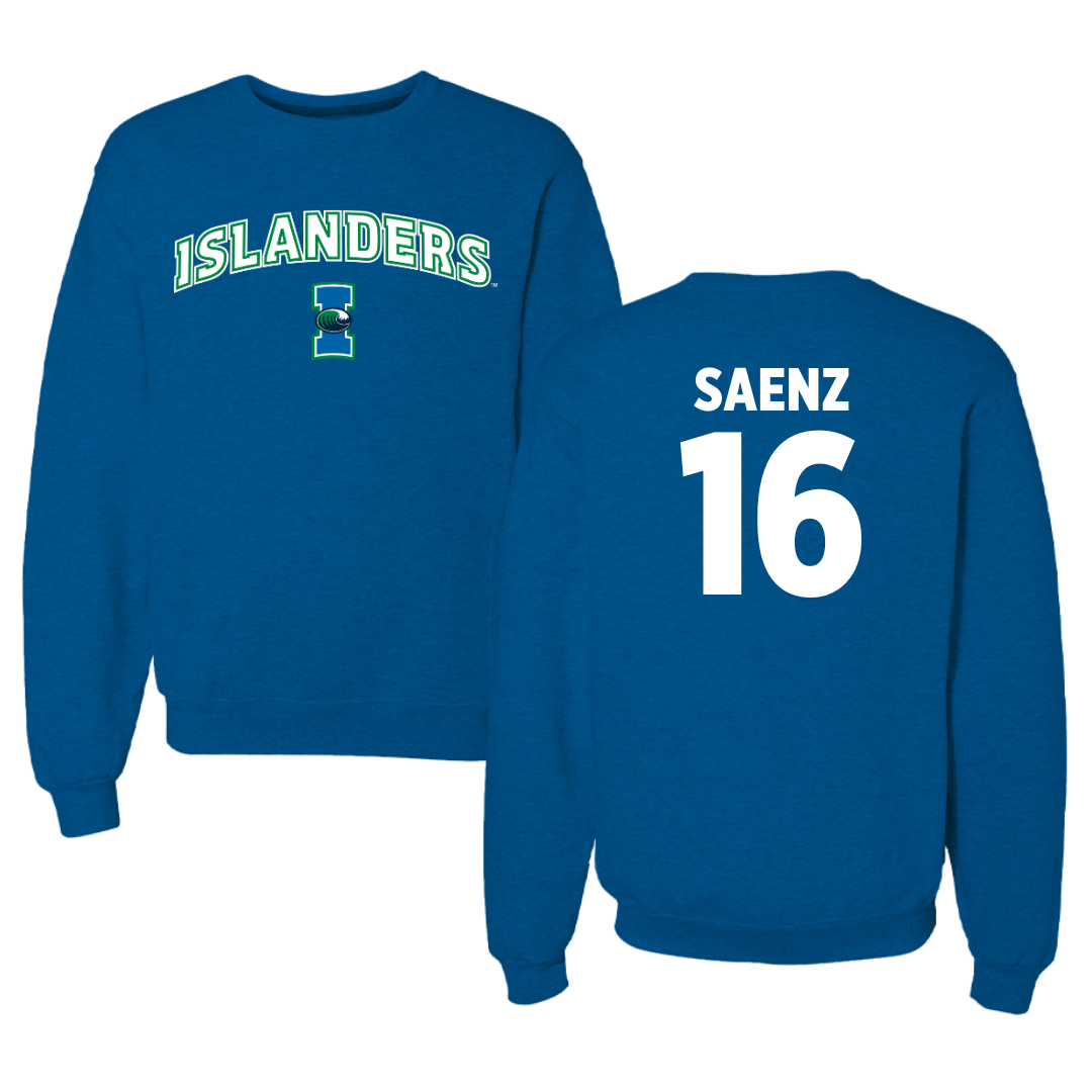 Texas A&M University-Corpus Christi Softball Blue Crewneck - #16 Ariella Saenz
