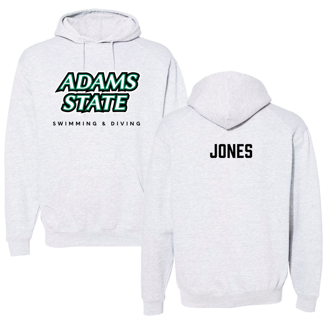 Adams State University Swimming & Diving Gray Block Hoodie - Joshua Jones