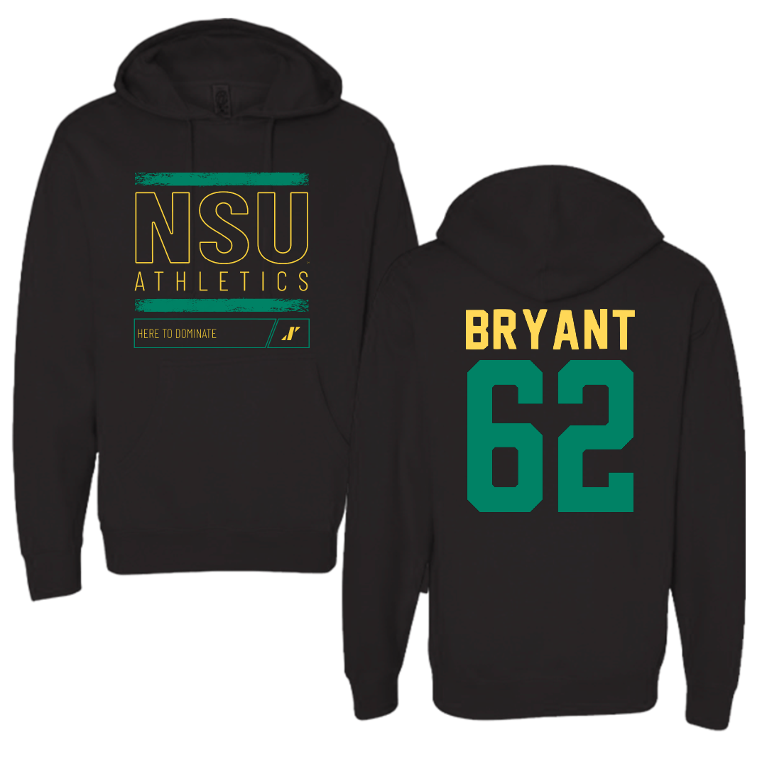Norfolk State University Football Black Dominate Hoodie - #62 Jaden Bryant