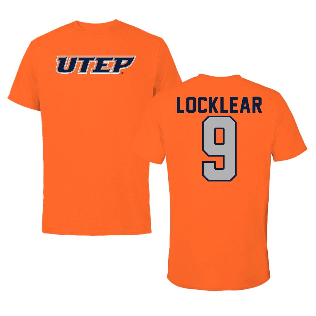 University of Texas at El Paso Football Orange Performance Tee - #9 Skyler Locklear