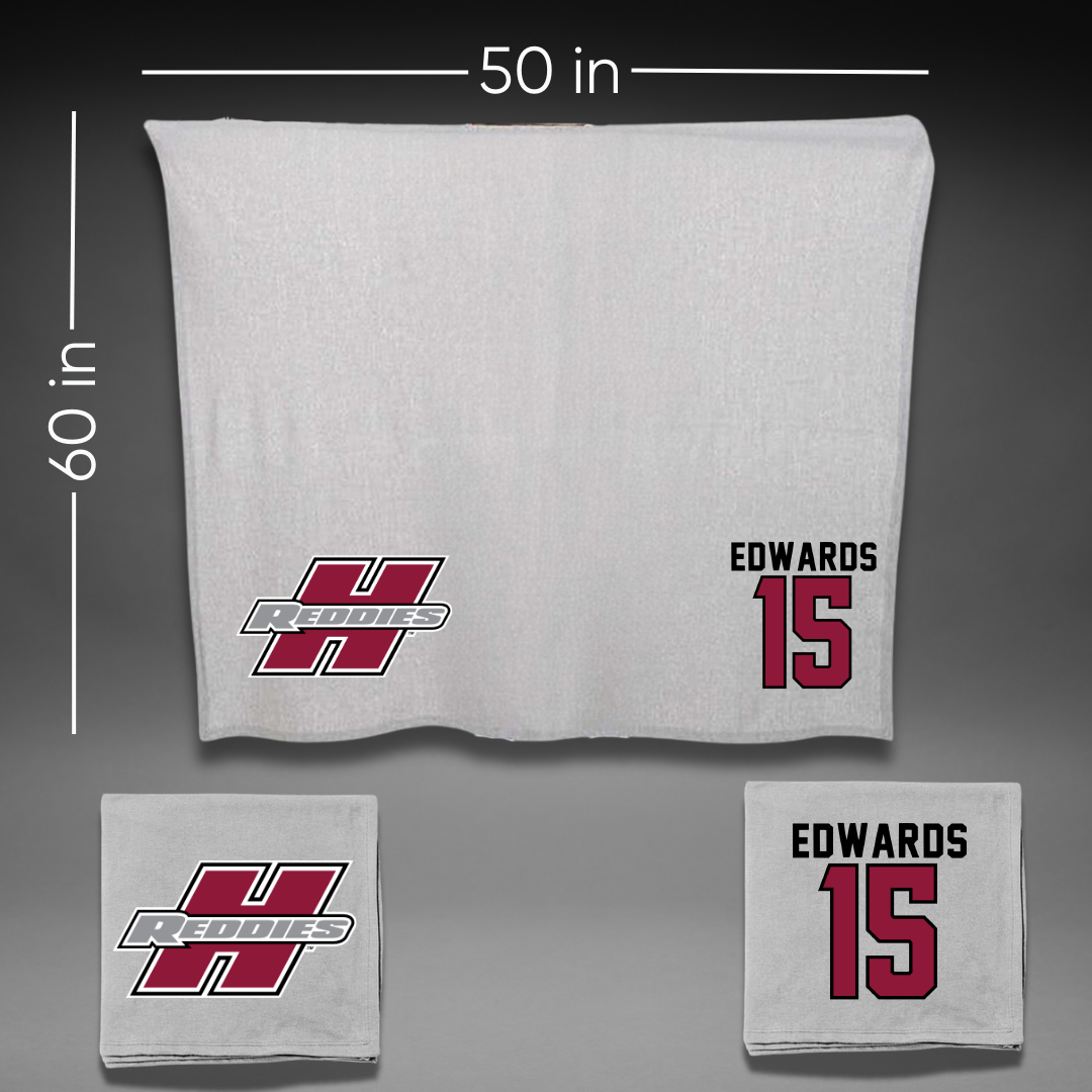 Henderson State University Football Gray Blanket - #15 Andrew Edwards