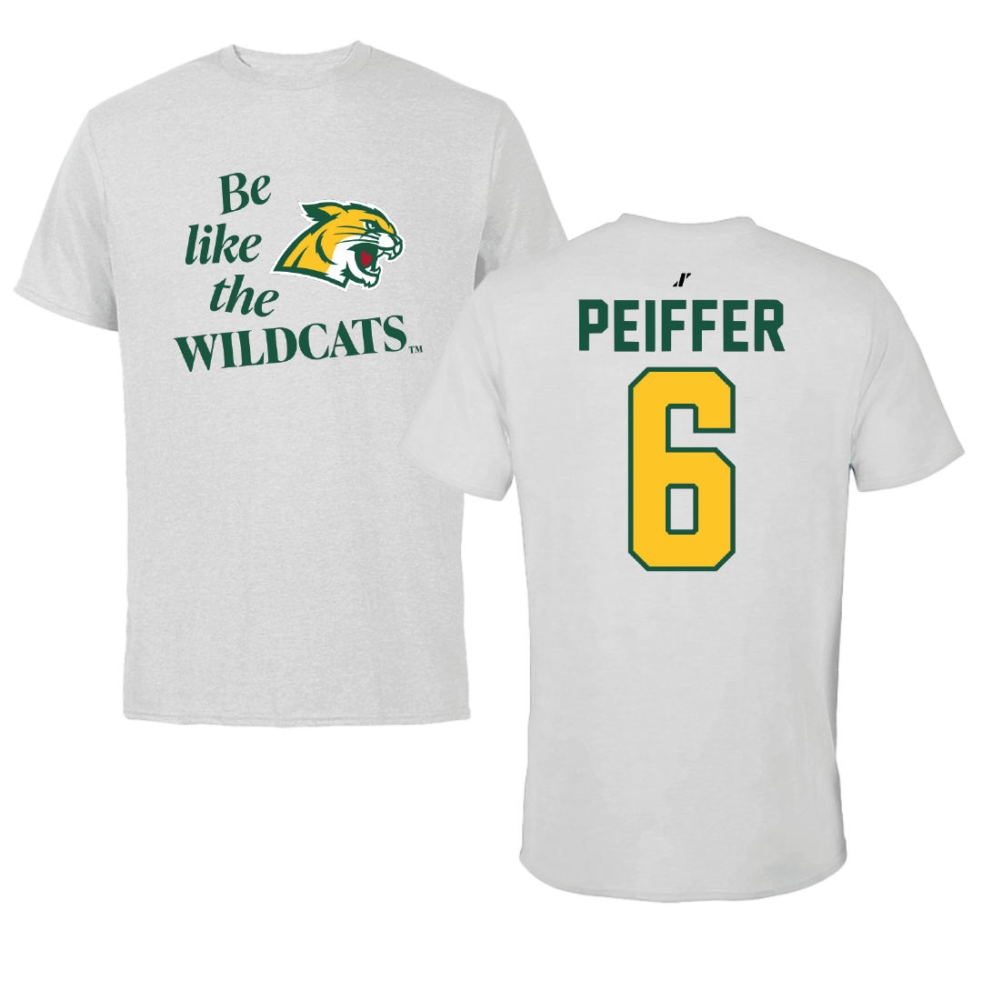 Northern Michigan University Football Light Gray Be Like Us Tee - #6 Sam Peiffer