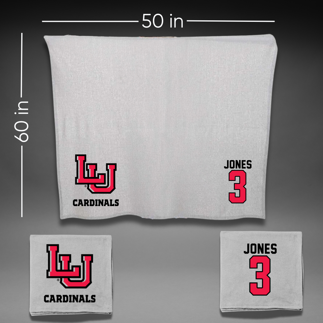 Lamar University Football Gray Blanket - #3 Izaha Jones
