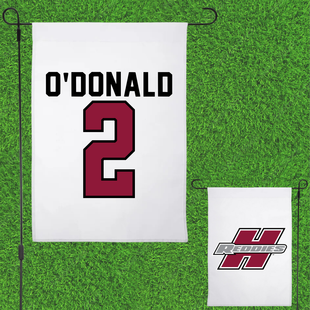 Henderson State University Football White Garden Flag - #2 Fredrick O'Donald