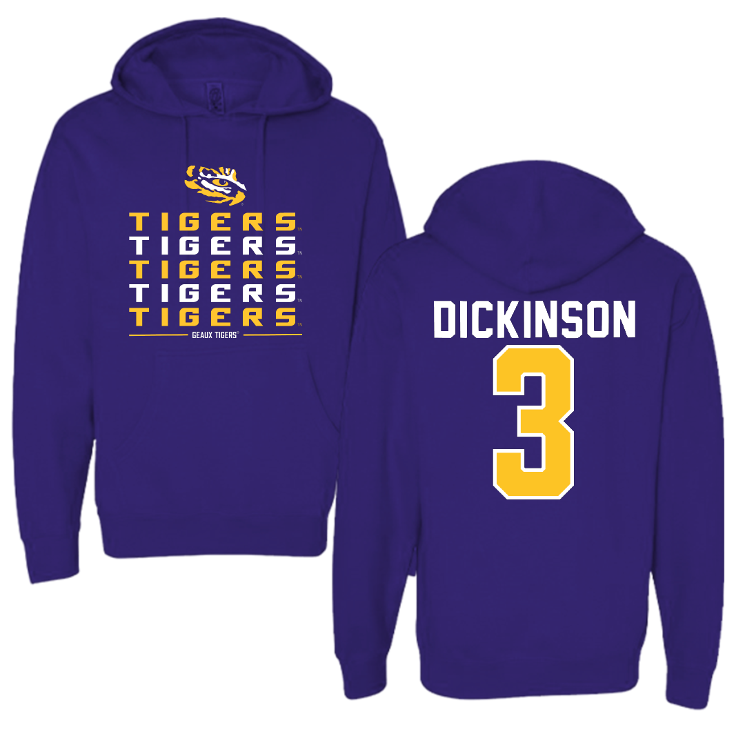 Louisiana State University Baseball Purple General Hoodie - #3 Daniel Dickinson