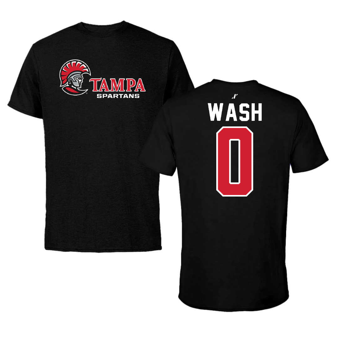 University of Tampa Baseball Black Tee - #0 Logan Wash