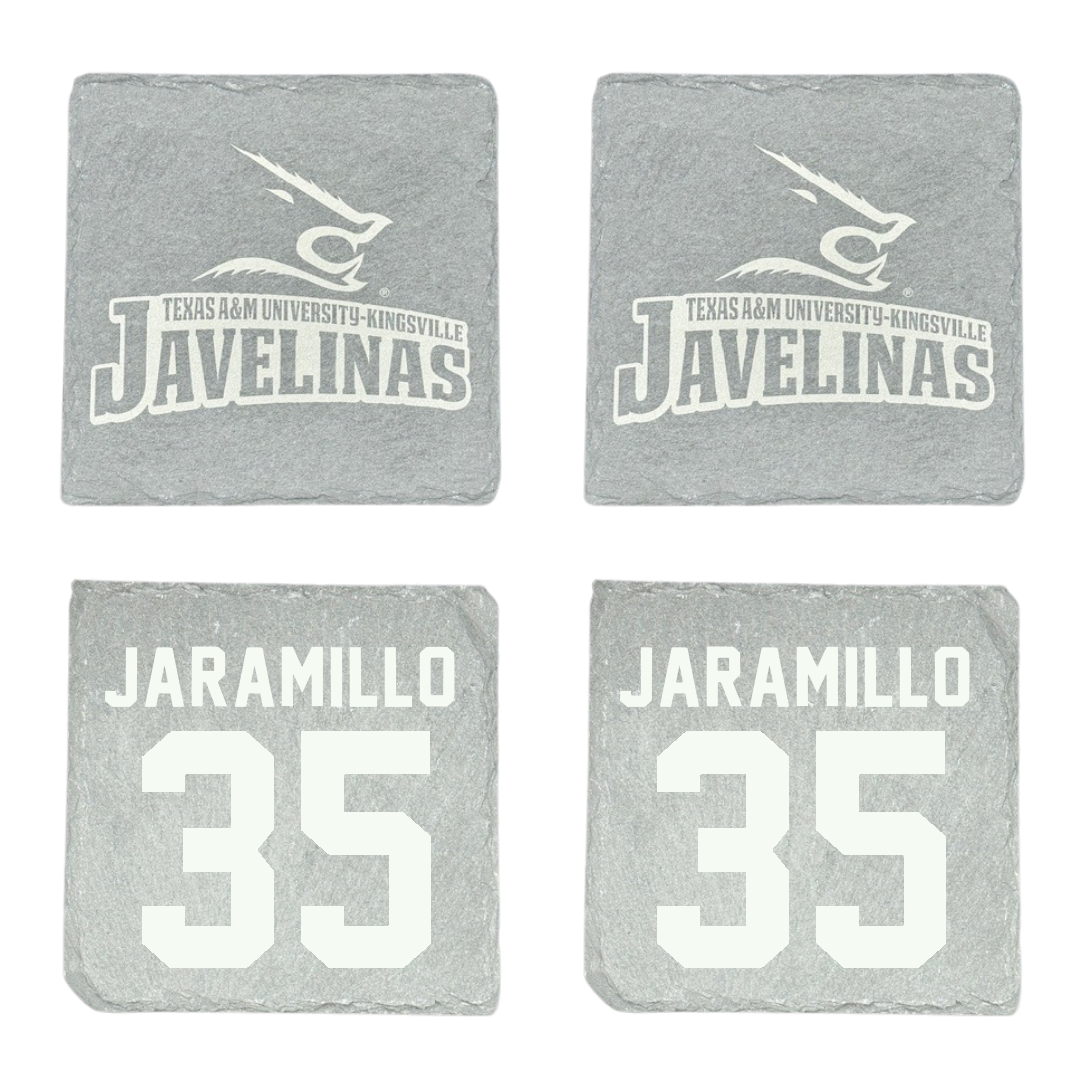 Texas A&M University-Kingsville Football Stone Coaster (4 Pack)  - #35 Luis Jaramillo
