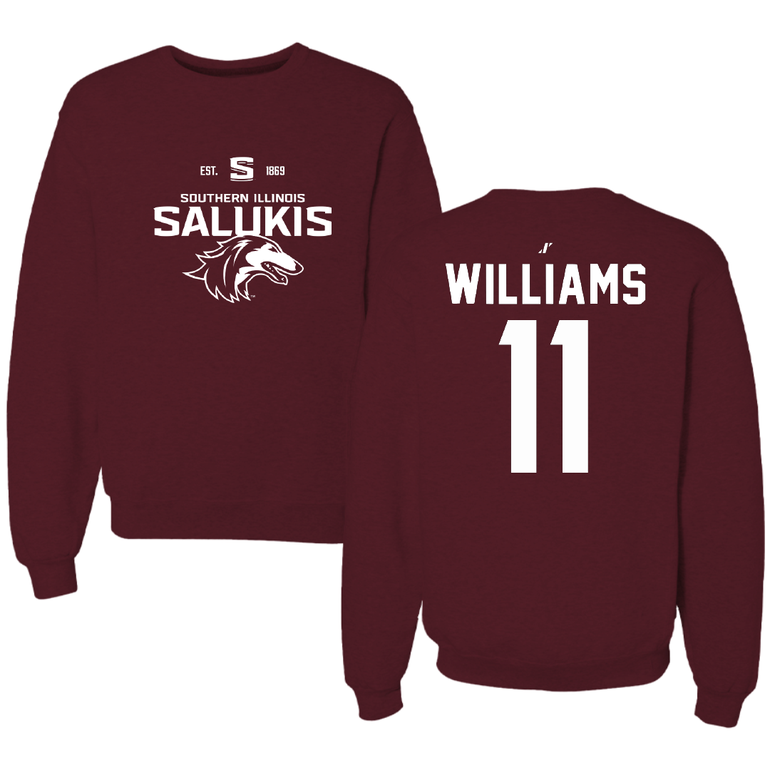 Southern Illinois University at Carbondale Basketball Maroon General Crewneck - #11 Shemera Williams