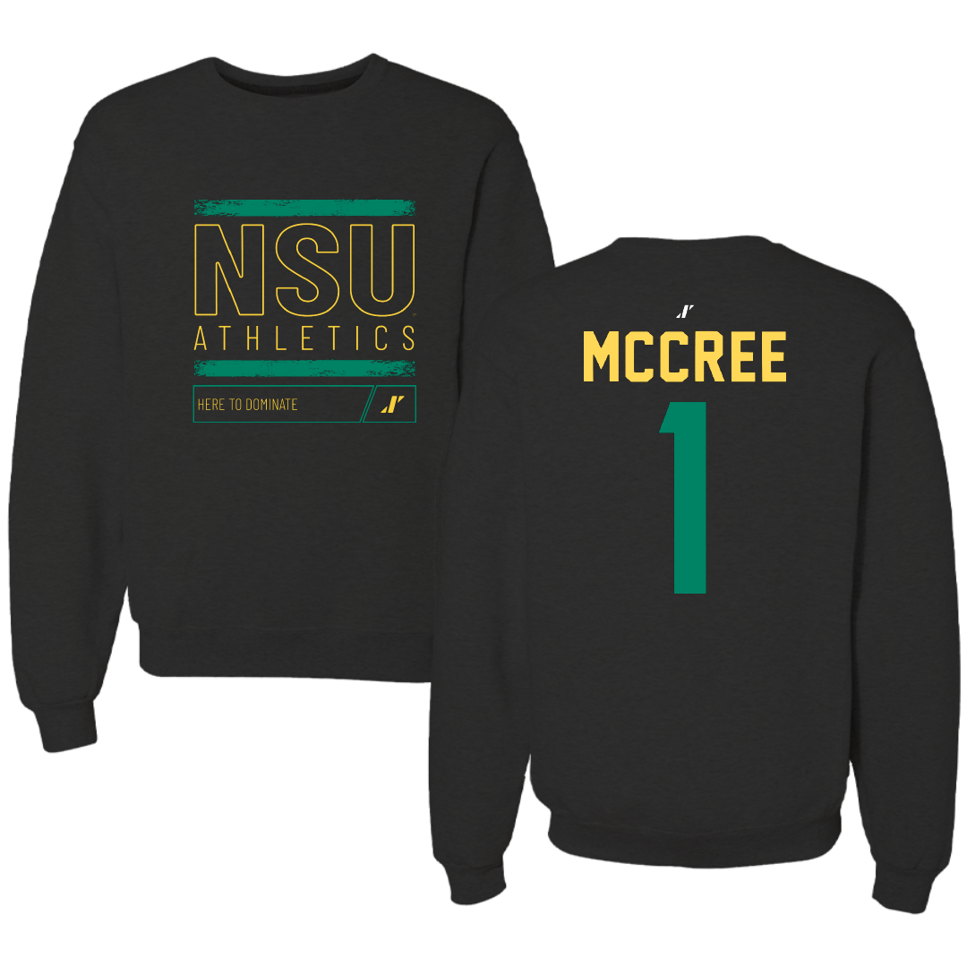 Norfolk State University Volleyball Black Dominate Crewneck - #1 Sydney McCree