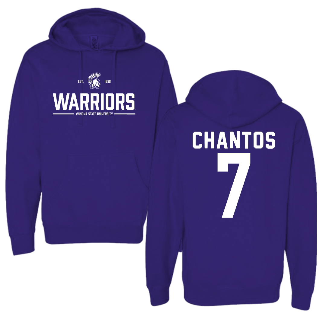 Winona State University Softball Purple General Hoodie - #7 Ashlee Chantos