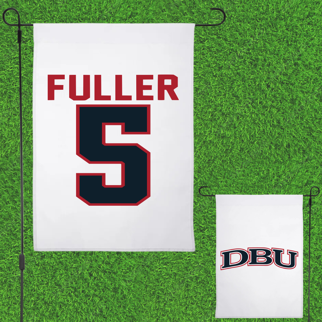 Dallas Baptist University Volleyball White Garden Flag - #5 Delaney Fuller
