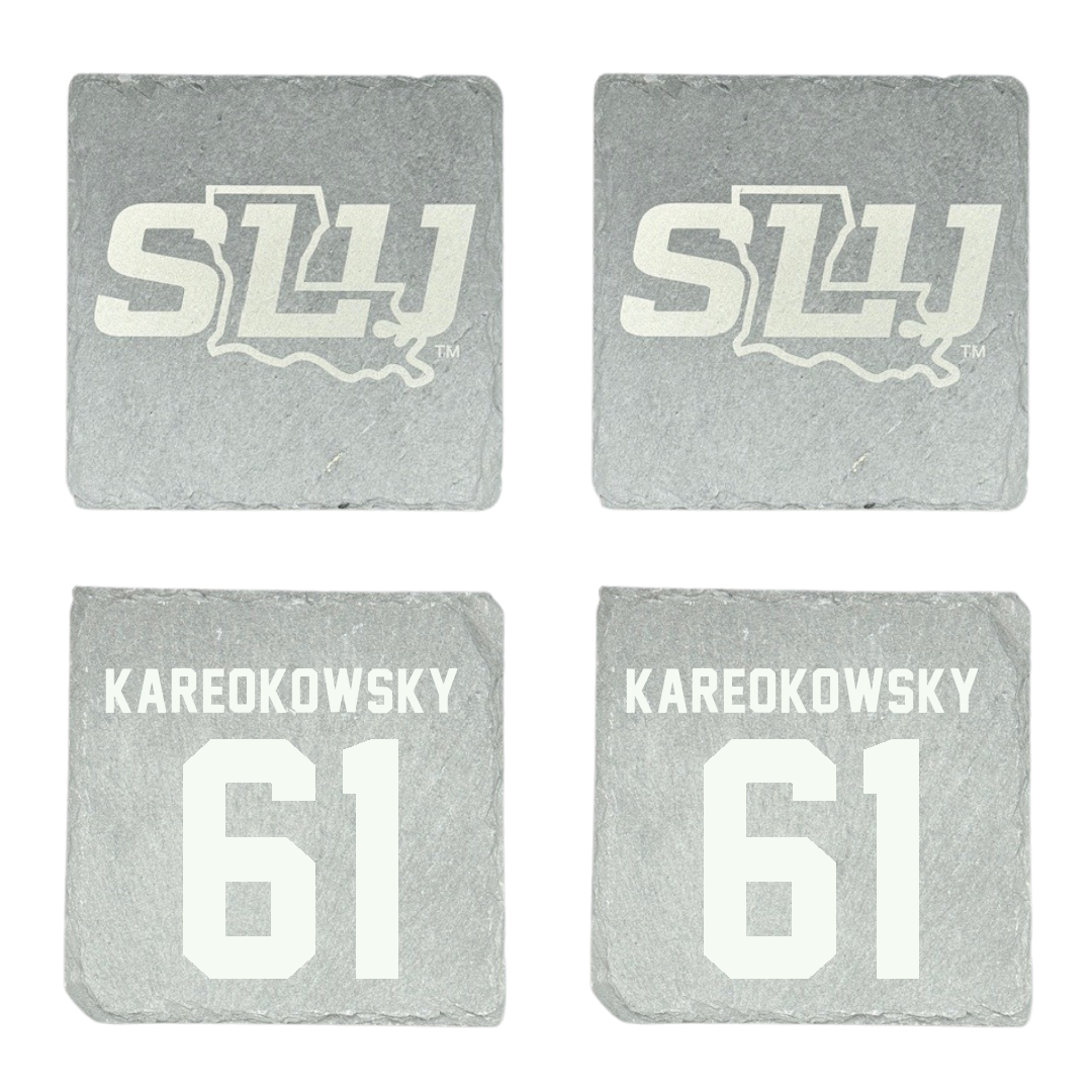 Southeastern Louisiana University Football Stone Coaster (4 Pack)  - #61 Holden Kareokowsky