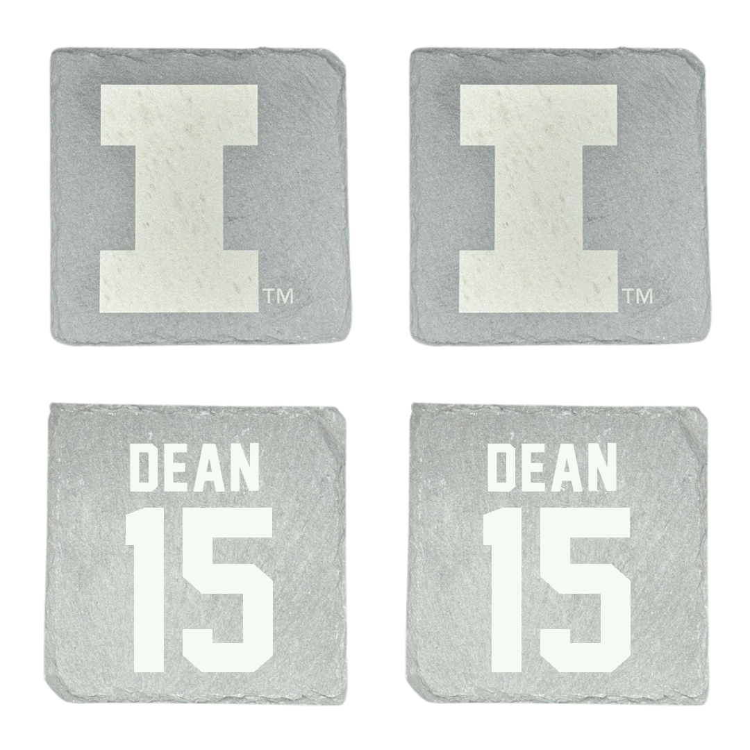 University of Illinois Volleyball Stone Coaster (4 Pack)  - #15 Gabby Dean