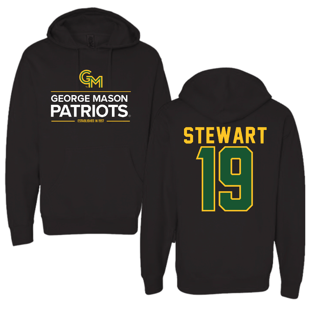 George Mason University Baseball Black General Hoodie - #19 Owen Stewart