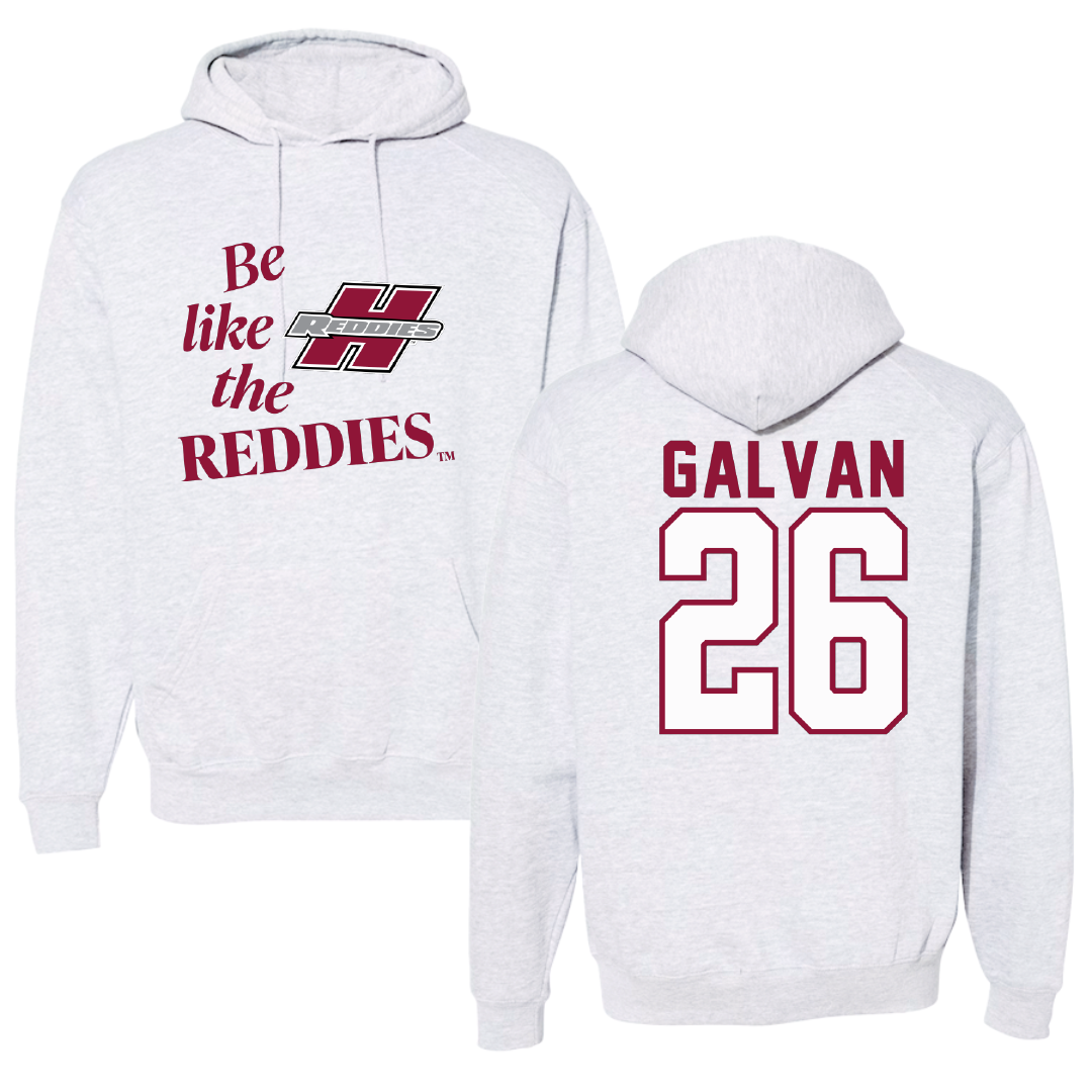 Henderson State University Baseball Light Gray Be Like Us Hoodie - #26 Alex Galvan
