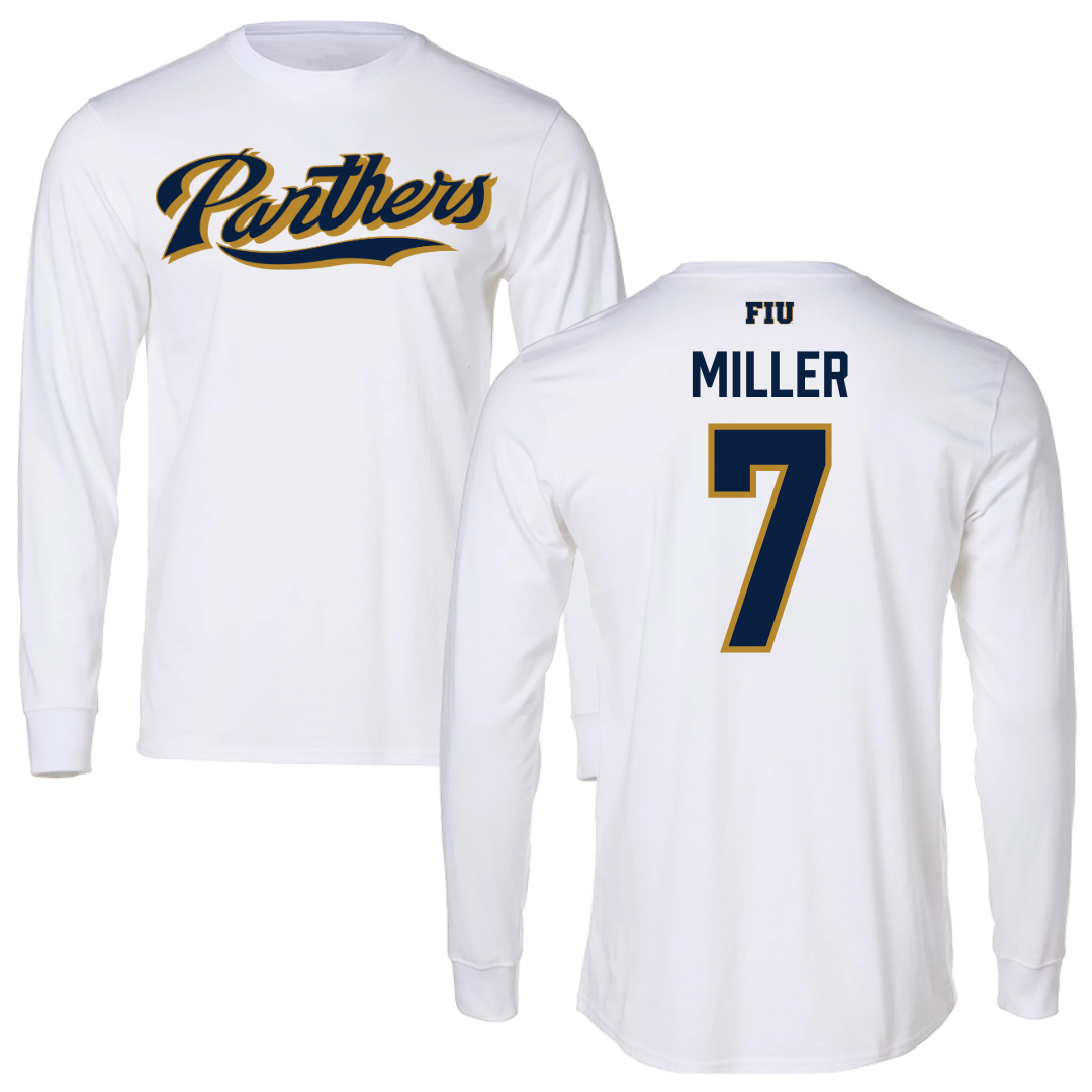 Florida International University Volleyball White Panthers Long Sleeve - #7 Madisen Miller