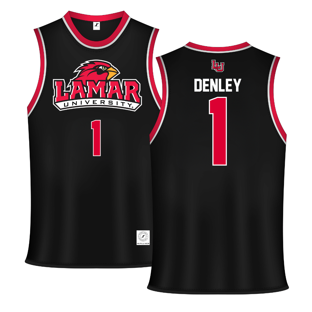 Lamar University Black Basketball Jersey - #1 Jacei Denley