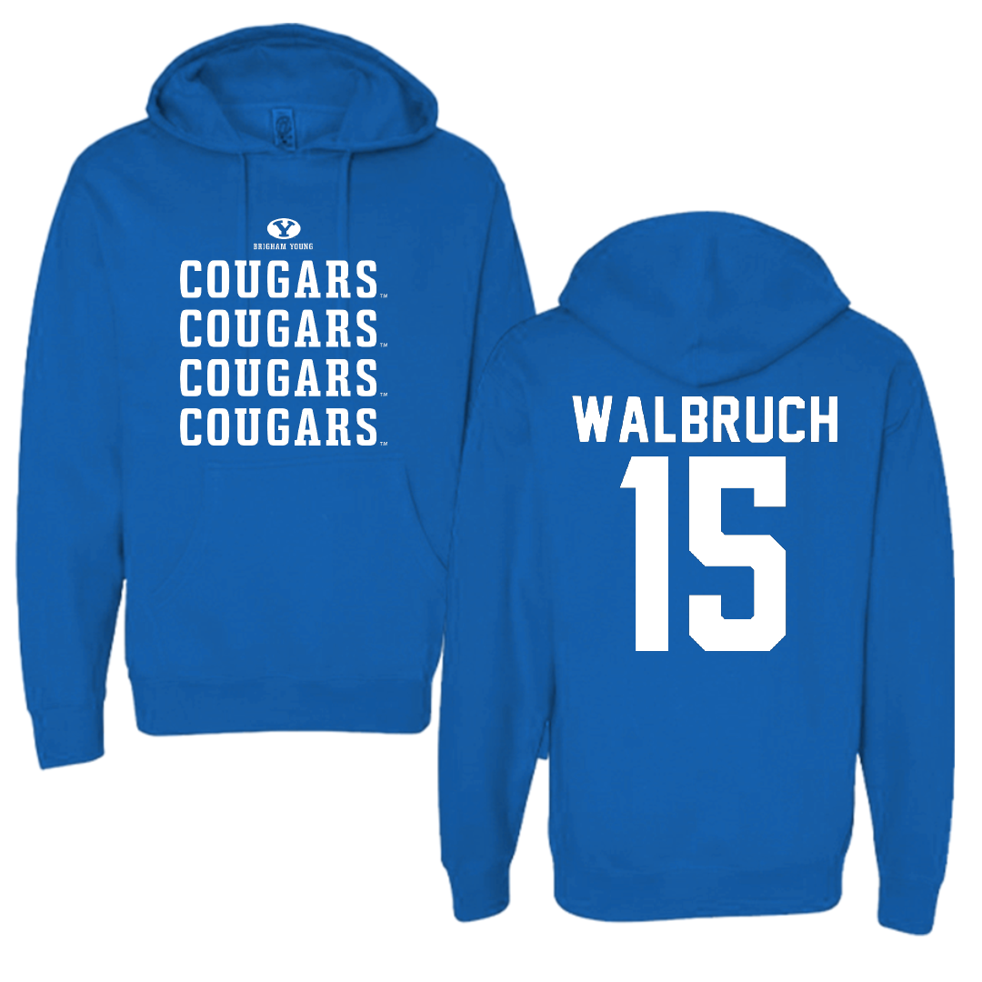 Brigham Young University Soccer Blue General Hoodie - #15 Ellie Walbruch