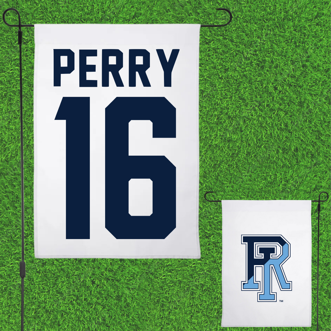 University of Rhode Island Baseball White Garden Flag - #16 Braeden Perry