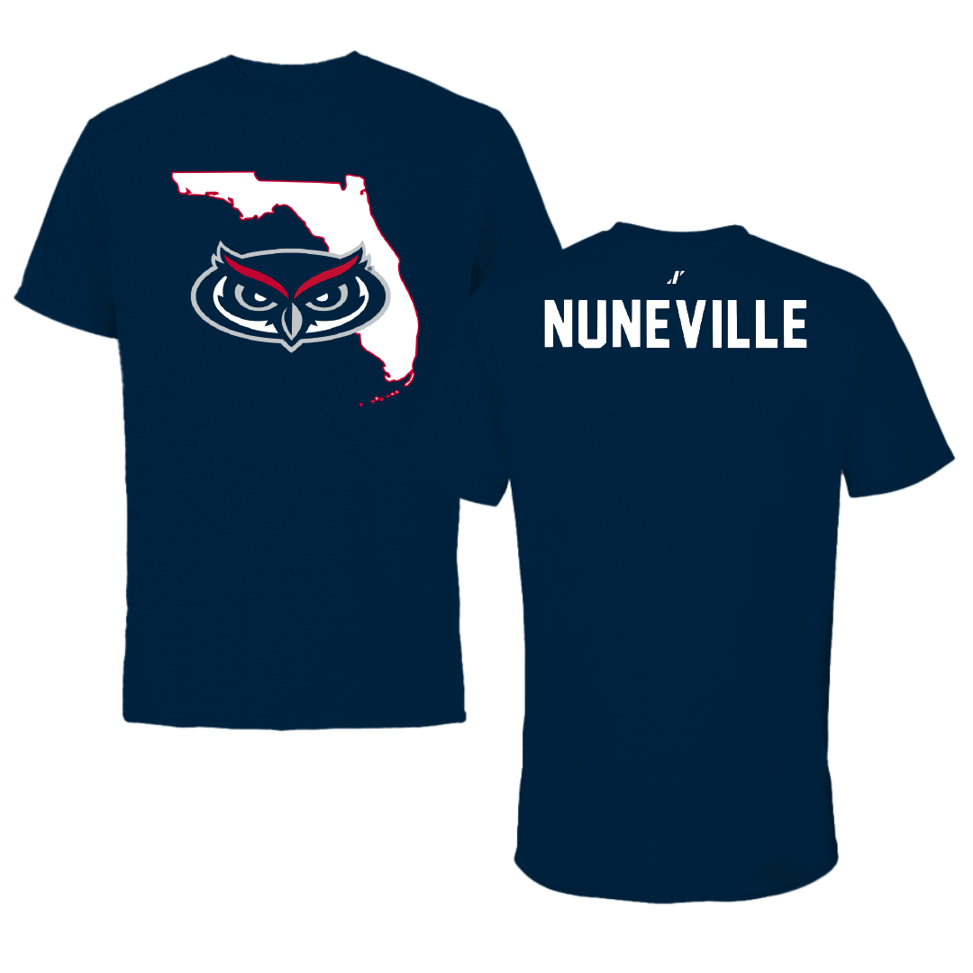 Florida Atlantic University TF and XC Navy State Performance Tee - William Nuneville