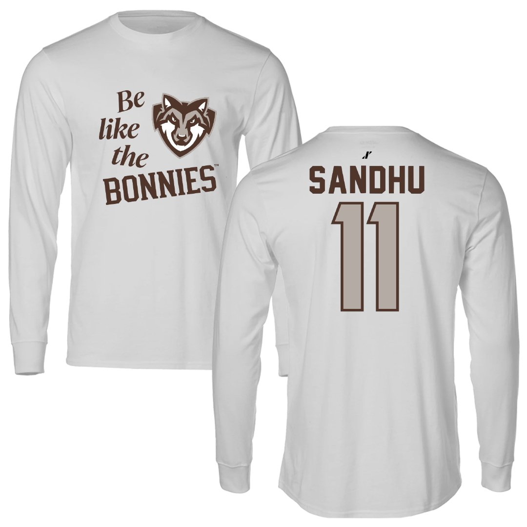 St. Bonaventure University Soccer Light Gray Be Like Us Performance Long Sleeve - #11 Ishana Sandhu