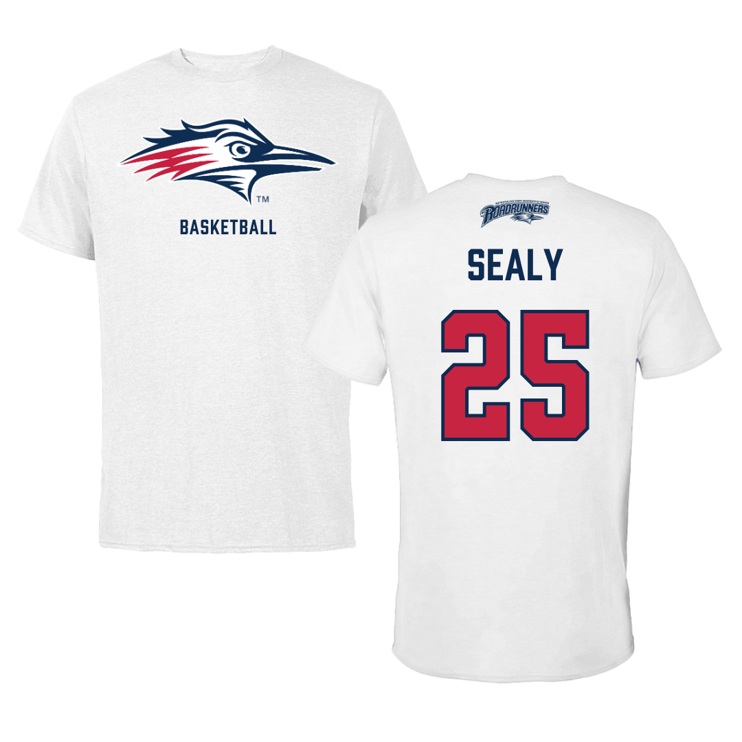 Metropolitan State University of Denver Basketball White Tee - #25 Brianna Sealy