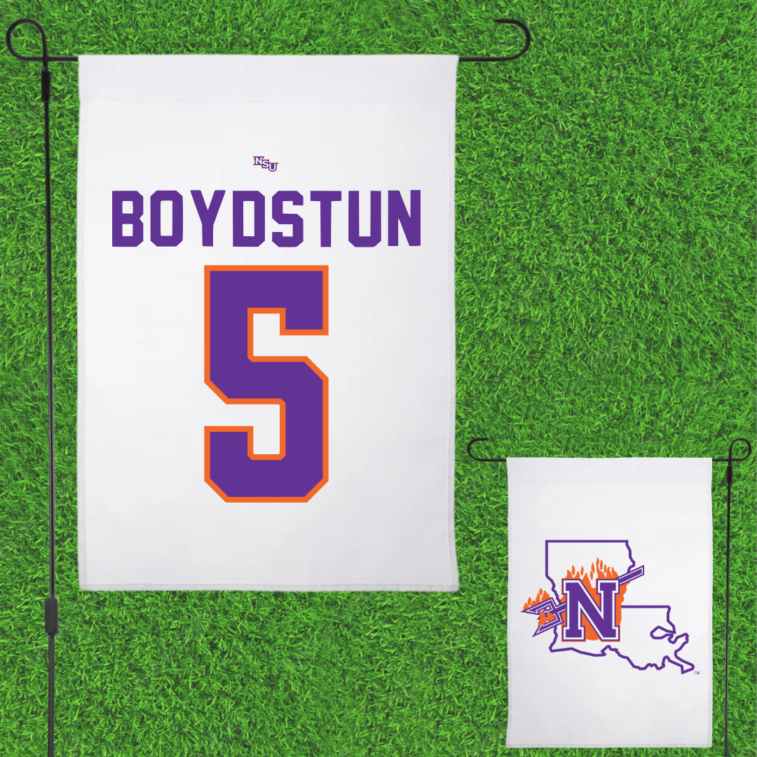 Northwestern State University Volleyball White Garden Flag - #5 Piper Boydstun