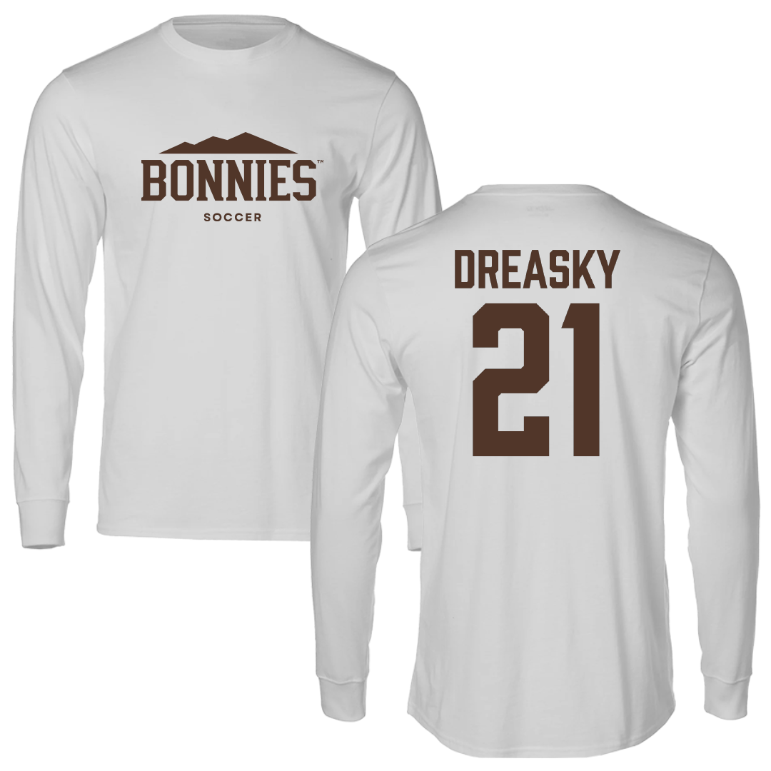 St. Bonaventure University Soccer Light Gray Long Sleeve - #21 Avery Dreasky