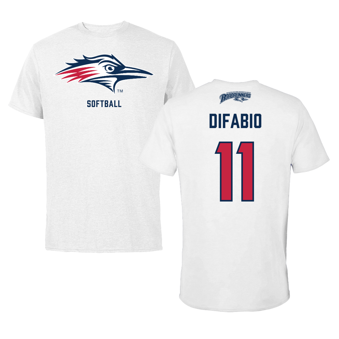 Metropolitan State University of Denver Softball White Tee - #11 Hannah DiFabio