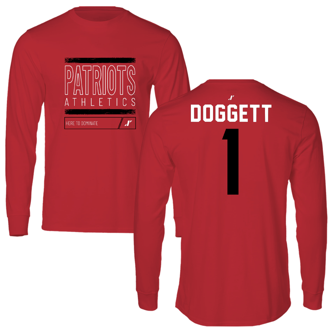 Dallas Baptist University Volleyball Red Dominate Long Sleeve - #1 Daylee Doggett